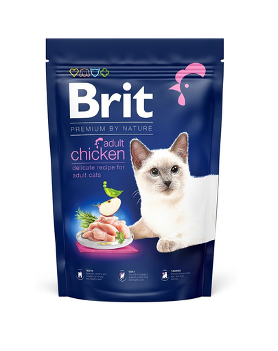 BRIT Cat Premium by Nature Adult chicken Hrana uscata pentru pisici adulte, cu pui  300 g
