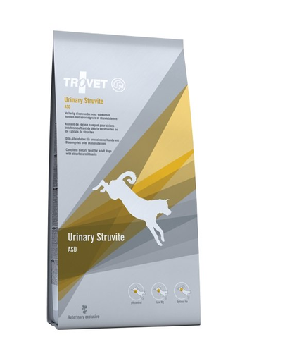 TROVET Urinary Struvite ASD hrana caini 12,5 kg cu pietre la rinichi