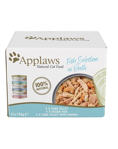 APPLAWS Applaws Applaws Cat Tin 12x156g Hrana umeda pisici Selectie de peste in supa