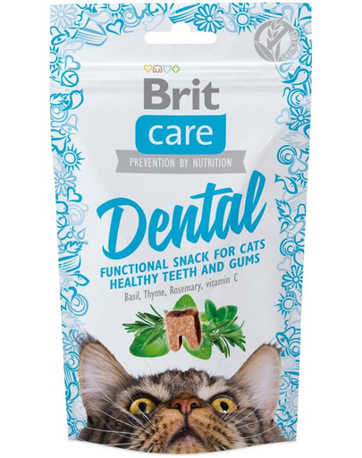 BRIT Care Cat Snack Dental recompense pentru pisici adulte, mentin dintii si gingiile sanatoase 50 g