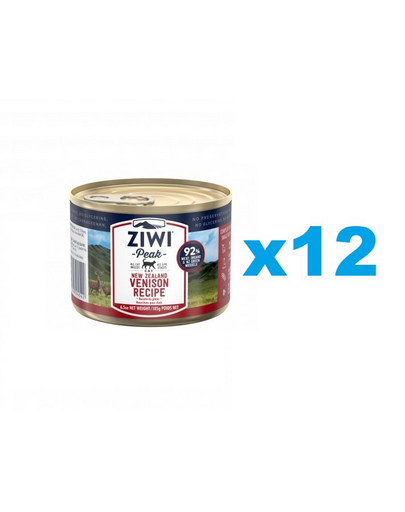 ZIWIPEAK Cat Venison cu vanat 12 x 185 g hrana umeda pisici