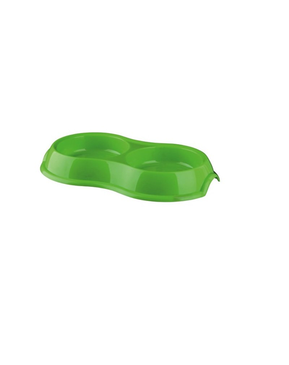 TRIXIE Bol plastic dublu pentru animale 2 x 0.2 l/ dia. 11 cm