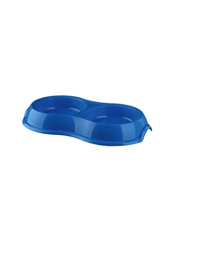 TRIXIE Bol plastic dublu pentru animale 2 x 0.2 l/ dia. 11 cm