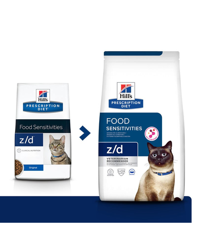HILL'S Prescription Diet z/d Food Sensitivities hrana dietetica pentru pisici cu reactii alimentare 3 kg