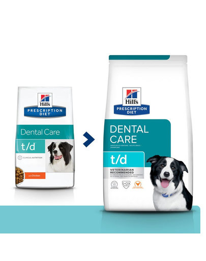 HILL'S Prescription Diet Canine t/d 4 kg Hrana caini,pentru sustinerea sanatatii orale