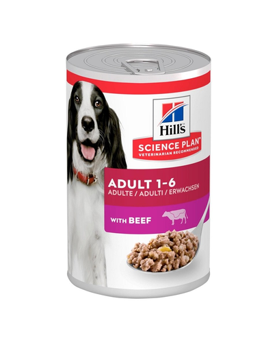 HILL\'S Science Plan Canine Adult Beef 370 g Hrana umeda pentru caini adulti, cu carne de vita