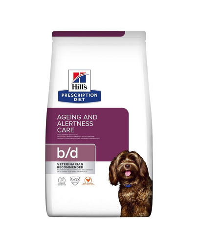 HILL'S Prescription Diet b/d Canine 12 kg hrana uscata caini pentru imbunatatirea functiei si recuperarea sistemului nervos