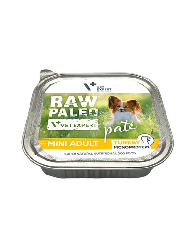 VETEXPERT Raw Paleo Pate Adult Mini pate monoproteic caini 150 g curcan