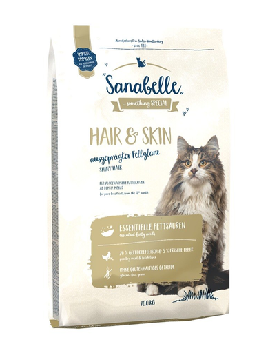 SANABELLE Hrana uscata pentru pisici adulte, hair & skin 10 kg