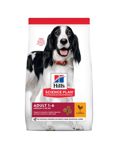HILL\'S Science Plan Adult Medium hrană uscată pentru câini de talie medie, cu pui 14 kg