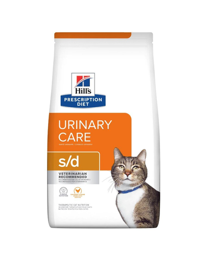 HILL\'S Prescription Diet s/d Urinary Care hrana dietetica pentru pisici care favorizeaza eliminarea pietrelor struvit, cu pui 3 kg