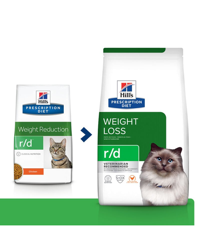 HILL'S Prescription Diet Feline r/d Weight Reduction Dieta veterinara pentru pisici adulte, pentru reducerea greutatii 3 kg