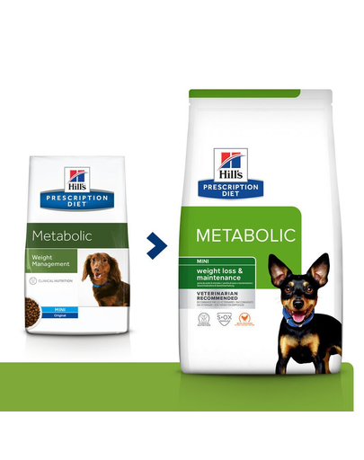 HILL'S Prescription Diet Canine Metabolic Mini 6 kg dieta veterinara caini talie mica afectiuni metabolice