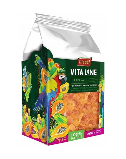 VITAPOL Papaya cubulete pentru papagali si pasari exotice 200g