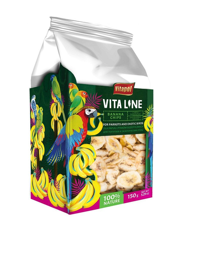 VITAPOL Chipsuri de banane pentru papagali si pasari exotice 150g