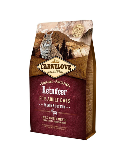 CARNILOVE Cat Energy & Outdoor Reindeer 6 kg
