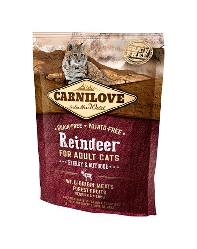 CARNILOVE Cat Energy&Outdoor cu ren 400 gr