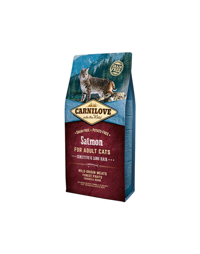 CARNILOVE Cat Grain Free Salmon Adult Sensitive&Long Hair 6 kg