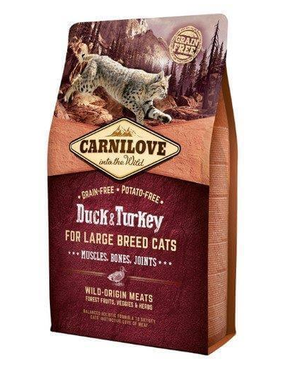 CARNILOVE Hrana uscata pentru pisici Cat Large Breed cu Rata si Curcan 6 kg