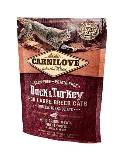 CARNILOVE Cat Large Breed rață și curcan 400 gr