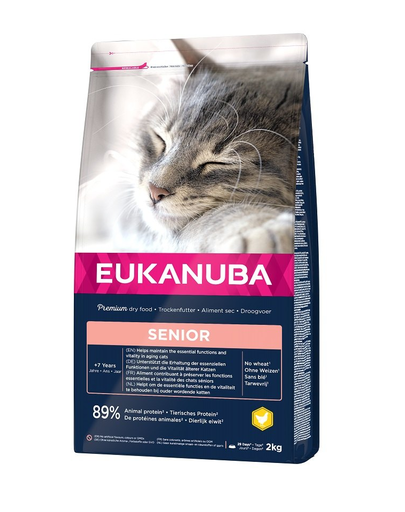 EUKANUBA Cat Senior All Breeds Top Condition Chicken & Liver  Hrana uscata pentru pisici senior, cu pui si curcan 2 kg