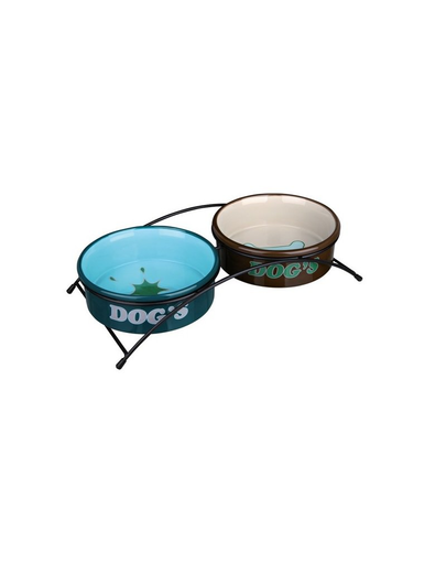 TRIXIE Set boluri „Eat on Feet" 2 x 0.3 l/. o 12 cm. maro/mentă