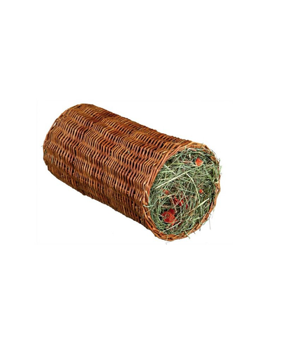 TRIXIE Tunel răchită cu fân pentru porcușori de guinea 15 x 33 cm. 110 g