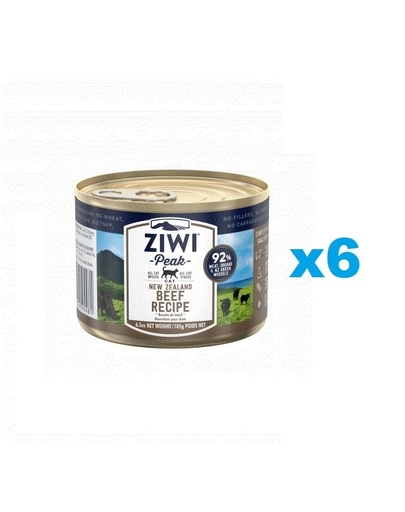 ZIWIPEAK Cat Beef cu vita, hrana pisici 6x185 g