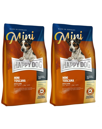 HAPPY DOG Mini Toscana 8 kg (2x4 kg) hrana caini adulti rasa mica