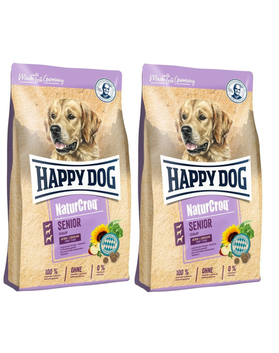 HAPPY DOG NaturCroq Senior cu pasare 30 kg (2 x 15 kg) Hrana uscata pentru caini seniori