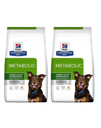 HILL\'S Prescription Diet Canine Metabolic 8 kg (2 x 4 kg) hrana uscata caini supraponderali
