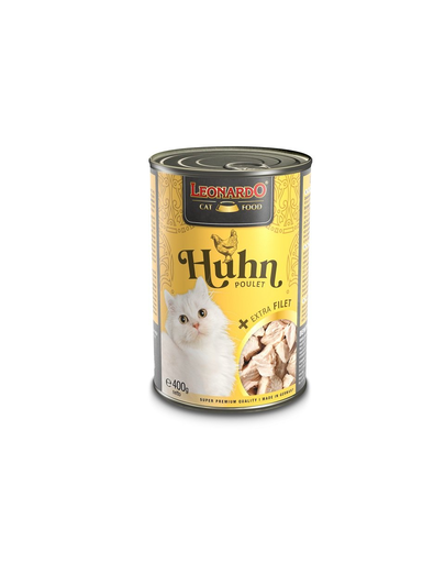 LEONARDO conserva cu pui, pentru pisici 6x400 g