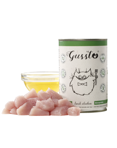 GUSSTO Cat Fresh Chicken conserve cu pui pentru pisici 6x400 g