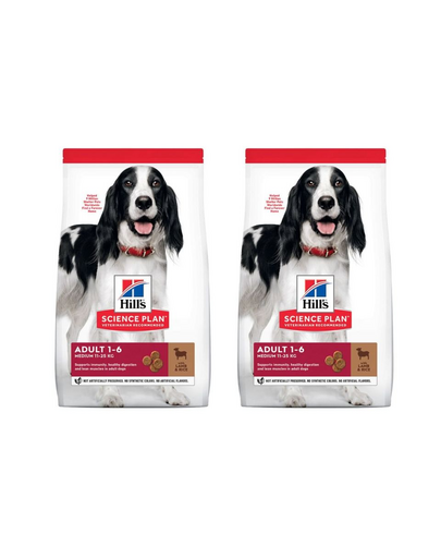 HILL\'S Science Plan Canine Adult Medium Lamb & Rice hrana caini de rasa medie, miel si orez 36 kg (2x18 kg)