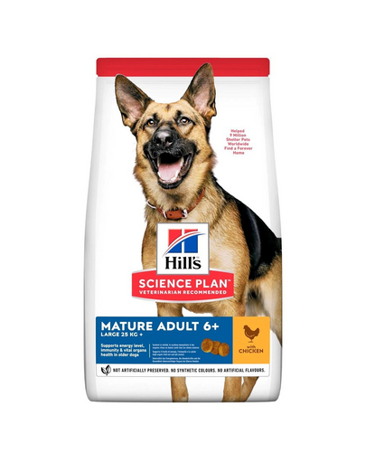 HILL\'S Science Plan Canine Mature Adult 6+ Large breed Chicken 18 kg hrana uscata pentru caini in varsta, de talie mare