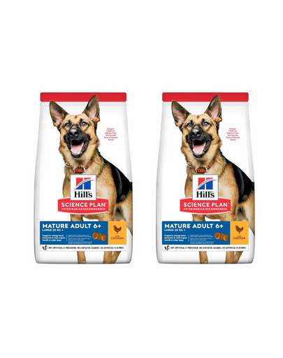 HILL\'S Science Plan Canine Mature Adult 6+ Large breed Chicken pentru caini de rasa mare mai in varsta 36 kg (2x18 kg)