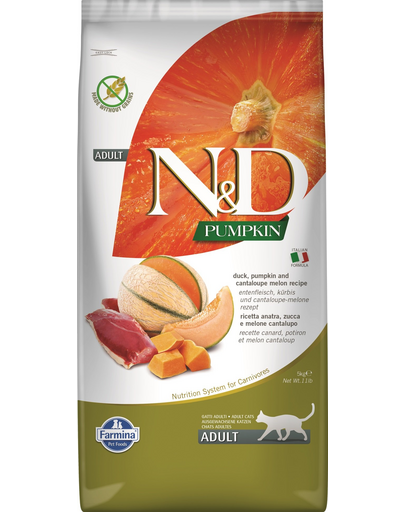 FARMINA N&D Pumpkin Cat Adult Hrana uscata pisici adulte, cu rata si pepene galben 5 kg
