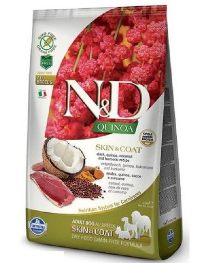 FARMINA N&D Dog Quinoa Skin&Coat Duck 100 g hrana uscata pentru caini, cu rata si quinoa