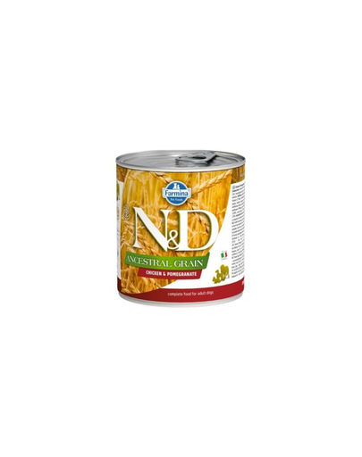 FARMINA N&D Dog Ancestral Grain Hrana umeda caini, cu pui si dovleac 285 gr