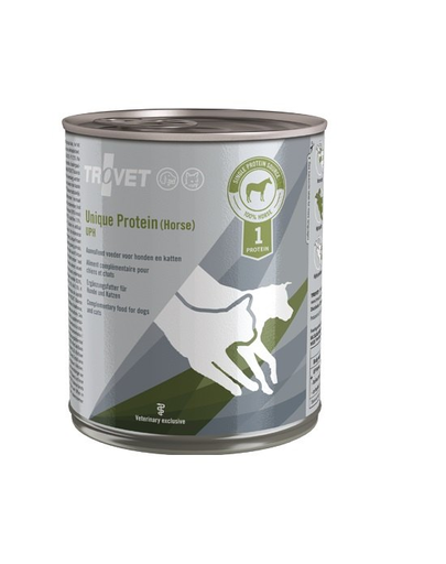 TROVET Unique Protein Horse UPH 12x800 g hrana monoproteica pisici si caini