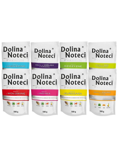 DOLINA NOTECI Premium Mix plicuri hrana caini 10x500g fara peste