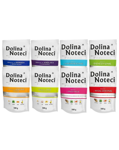 DOLINA NOTECI Premium Mix Plicuri hrana caine, mix sortimente fara pui 30x500g
