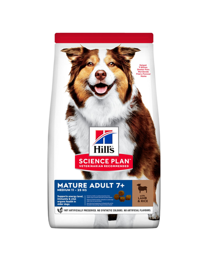 HILL\'S Science Plan Canine Mature Adult Lamb&Rice 14 kg hrana uscata pentru caini cu varsta de peste 7 ani