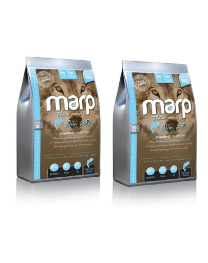 MARP Variety Slim&Fit Hrana uscata caini supraponderali, cu peste alb  2 x 18 kg