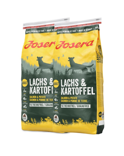 JOSERA Lachs & Kartoffel Adult 30 kg (2x15 kg) hrana caini adulti, fara cereale, cu somon si cartofi