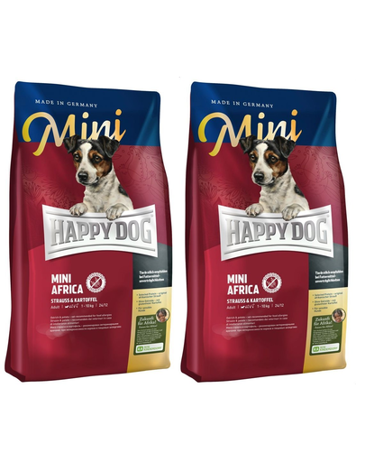 HAPPY DOG Mini Africa 8 kg (2x4 kg) pentru caini rasa mica