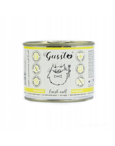 GUSSTO Cat Fresh Calf hrana umeda pisici, vitel 12x200 g