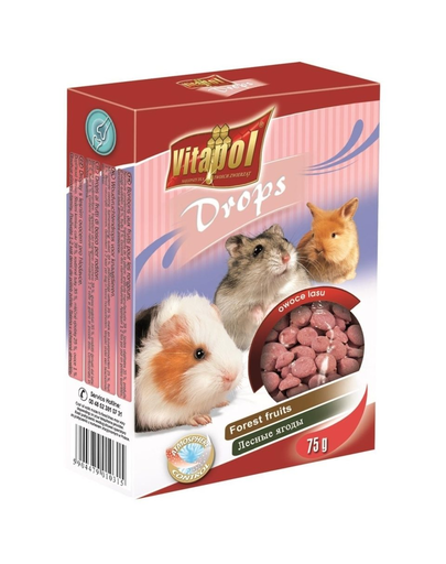 VITAPOL Dropsuri pentru rozătoare fructe de pădure 75 g