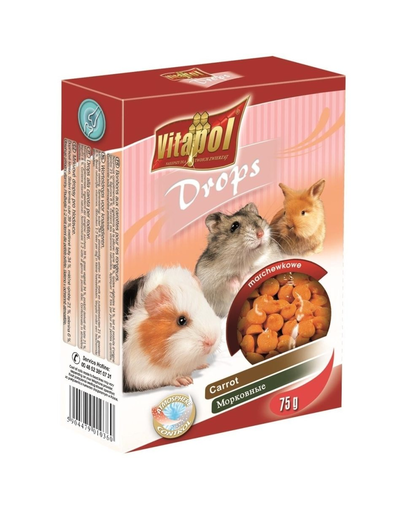 VITAPOL Dropsuri rozatoare, cu morcov 75 g