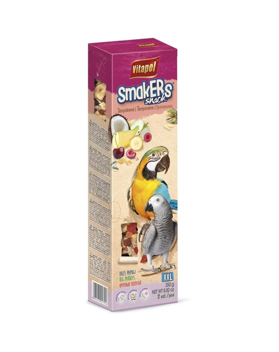 VITAPOL Smakers XXL tropicana pentru papagali mari 250 g